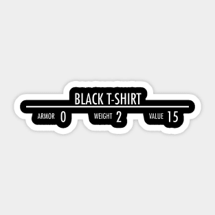 Black t-shirt Sticker